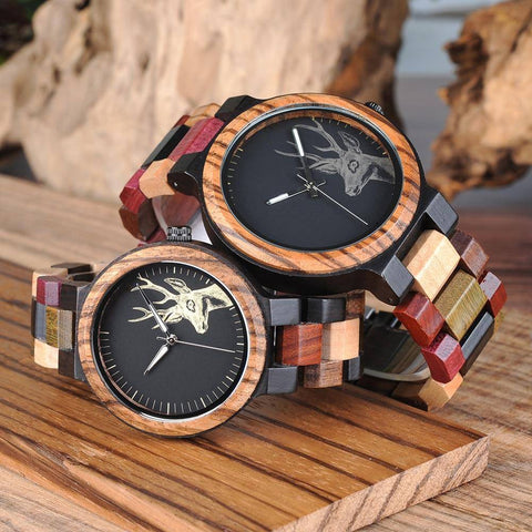 Image of You & Me Engravable Wooden Wristwatch Set
