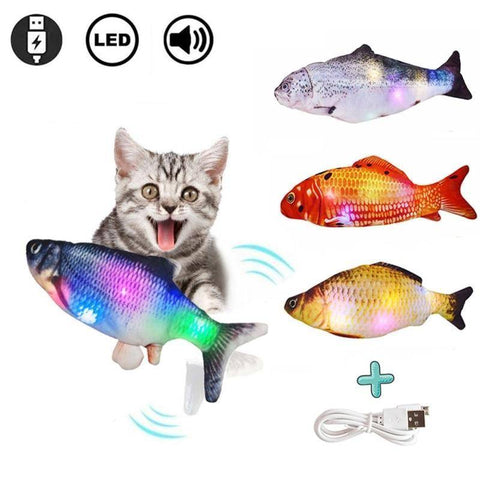 Image of Jolly Cat Electronic USB Charging Fish Simulation Toy