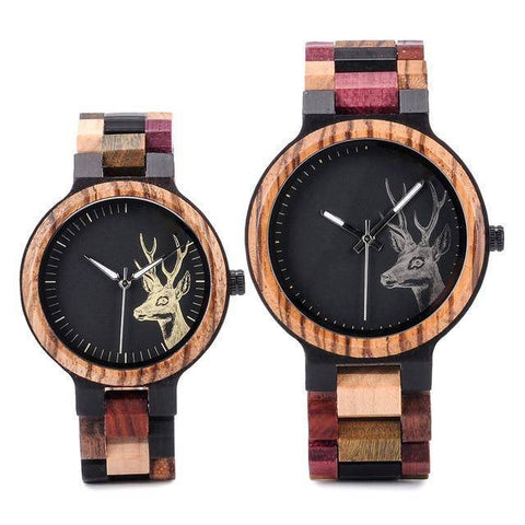Image of You & Me Engravable Wooden Wristwatch Set