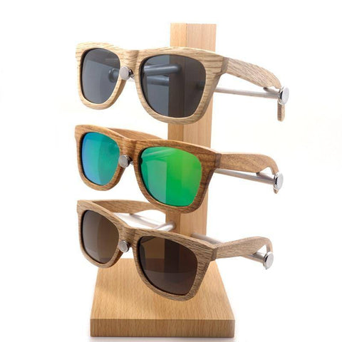 Fashion-forward Unisex Bamboo Polarized Sunglasses With Handcrafted Wooden Gift Box