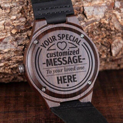Image of Special Wooden Handmade Customized Personal Gift Watch For Men