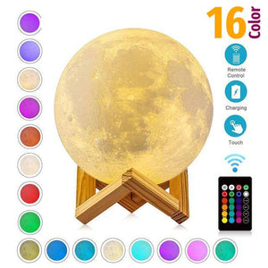 16/2 Color Restful Sleep / Romantic Moon Lamp. A perfect gift for the whole family.